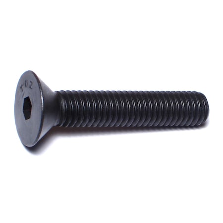 Midwest Fastener 3/8"-16 Socket Head Cap Screw, Flat, Plain Steel, 2 in Length, 10 PK 72286
